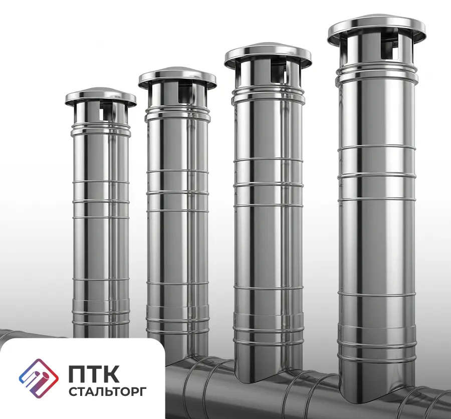 Дымовая труба с двумя газоходами