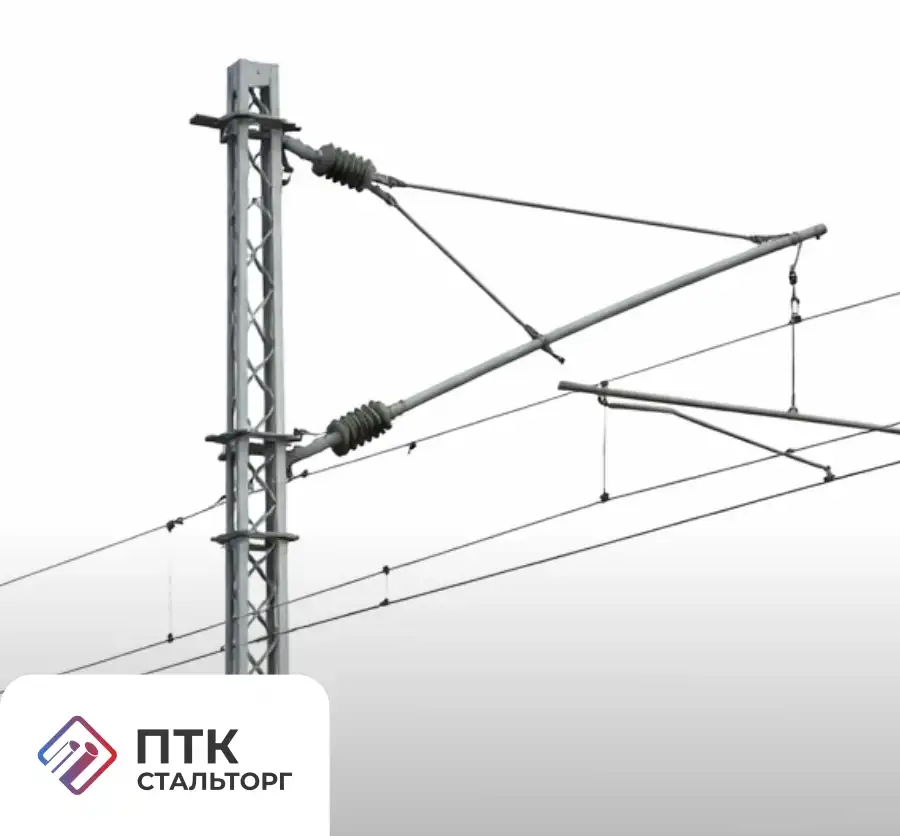 Опора освещения контактной сети TФ-700-9,0-01-ц трубчатая фланцевая